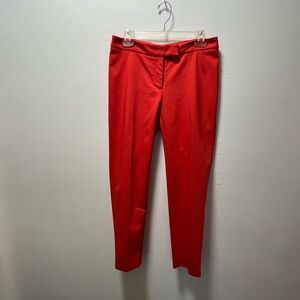 Ann Klein Classic Minimalist Chic Versatile Tailored Slacks, Women’s Sz 2, Red